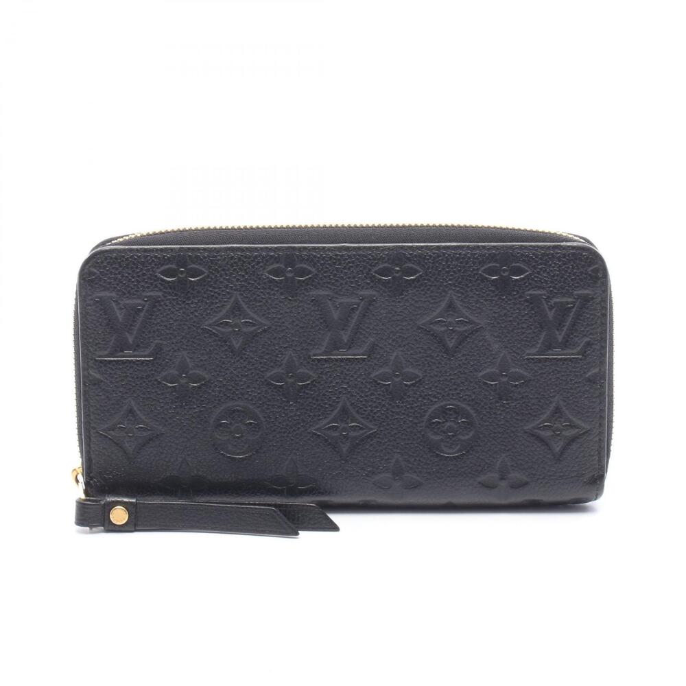 Louis Vuitton Zippy Wallet Round Long Leather Monogram Empreinte Black